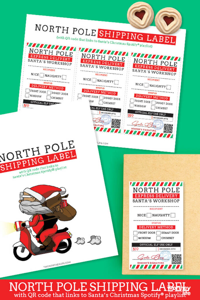 North Pole Shipping Label