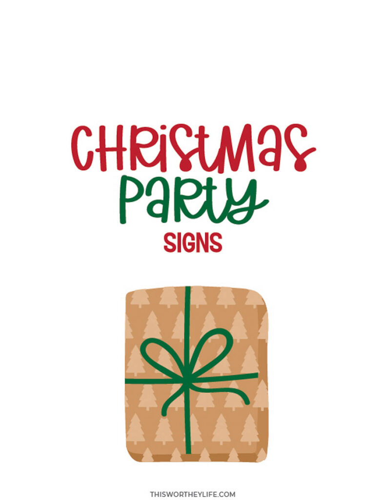 free christmas party signs