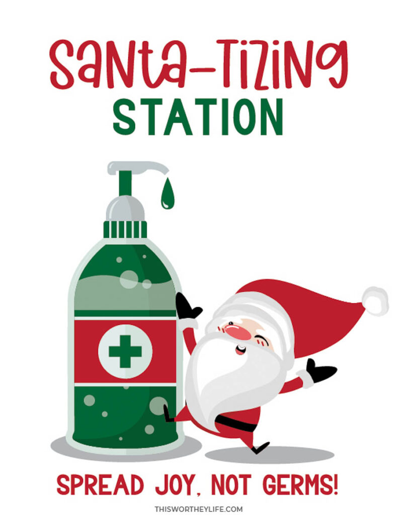 sanitizing station free printable sign