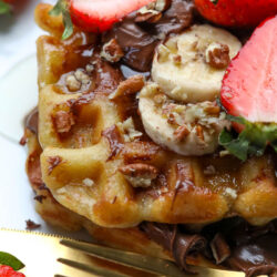 Stuffed French Toast Waffles with Nutella