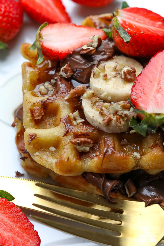 Stuffed French Toast Waffles with Nutella