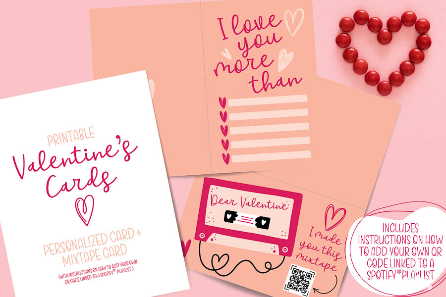 Valentine's Mixtape Personalized Card