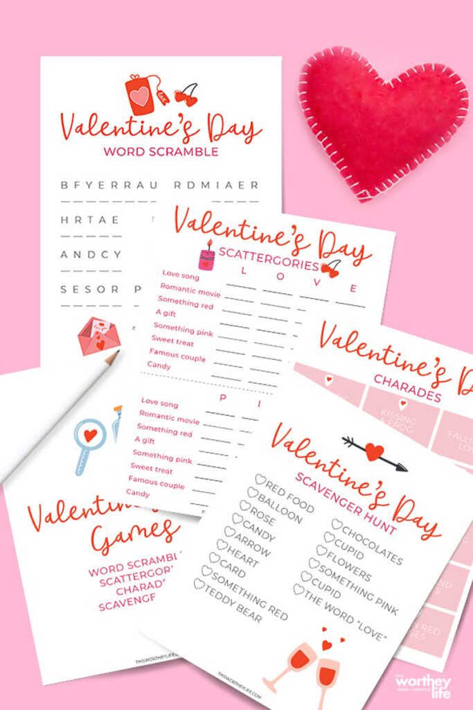 Valentine's Day Games Printables To Use