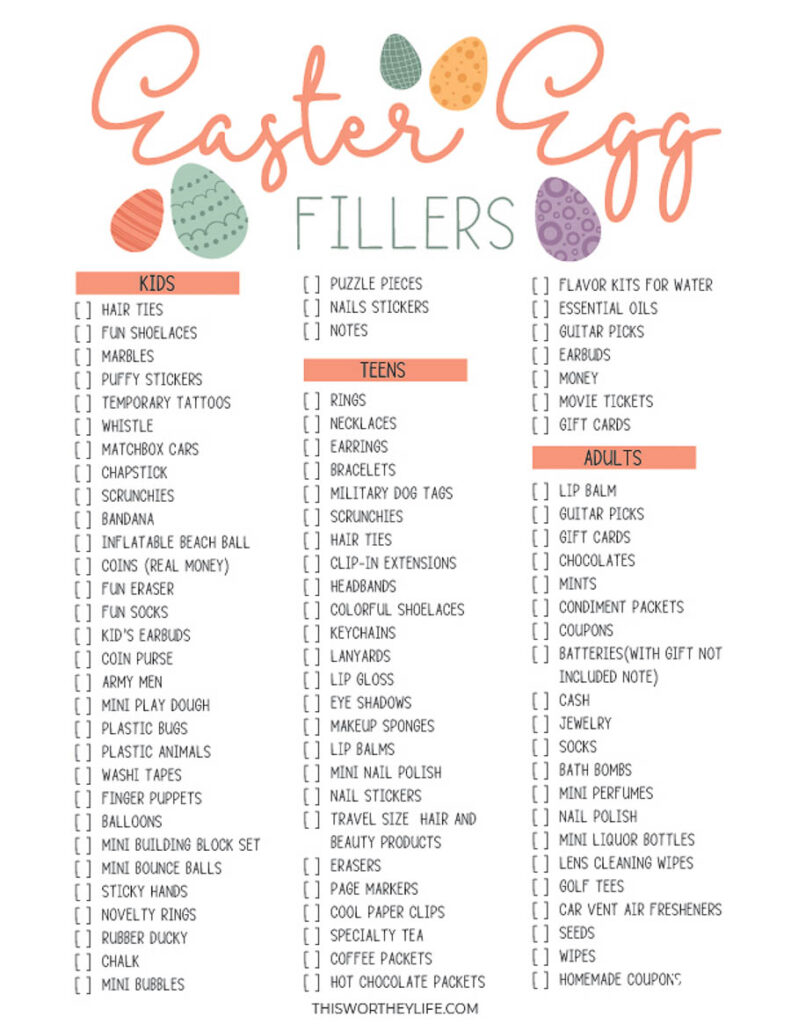 easter egg filler ideas free printable
