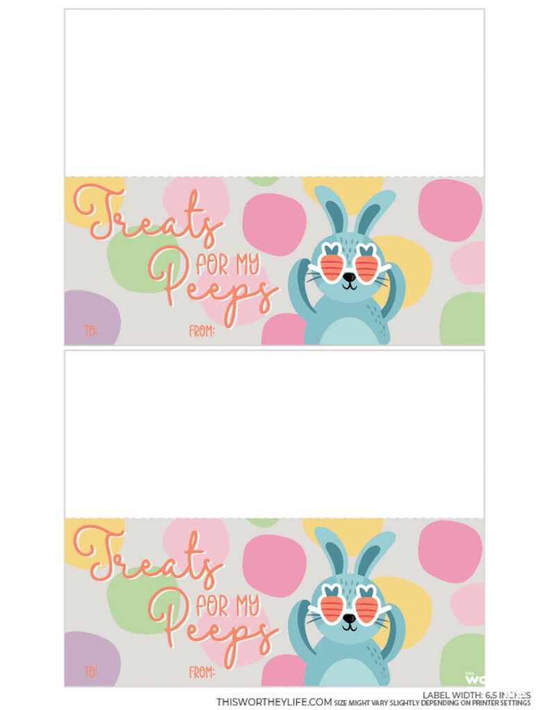 treats for my peeps gift tags