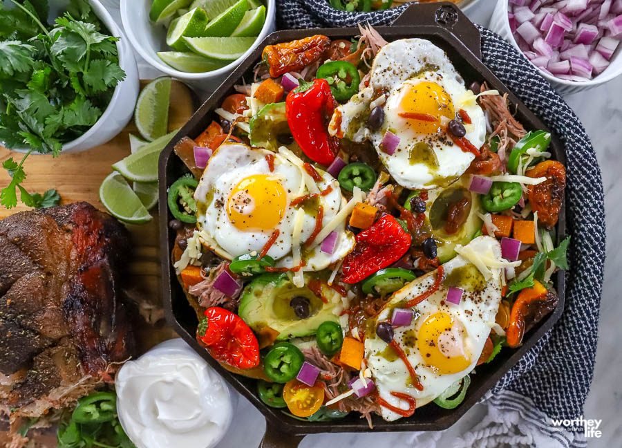 Pulled Pork Breakfast Skillet