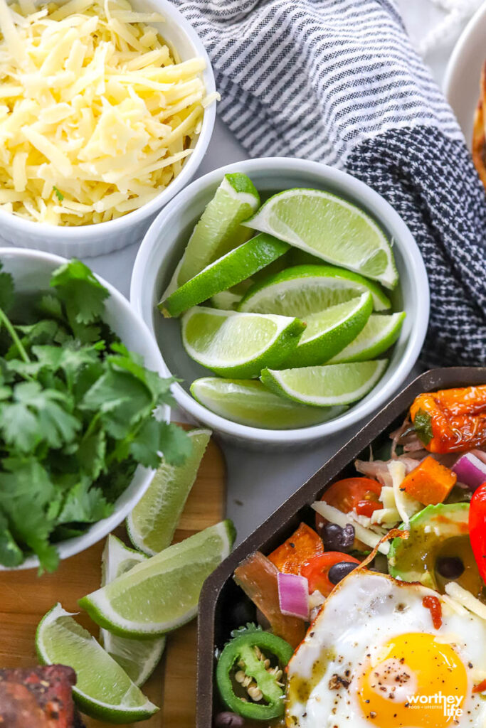 ingredients to make a pork breakfast skillet