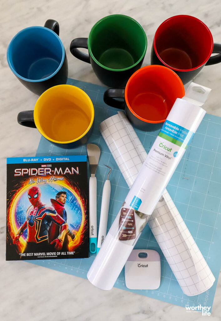 supplies needed to make a Spiderman DIY Mug