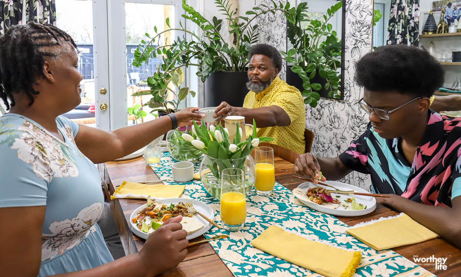 weekend brunch with family