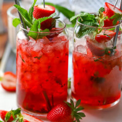 How to Make a Strawberry Mint Julep