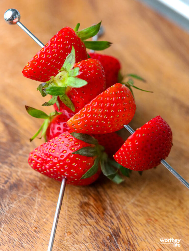 fresh sliced strawberries
