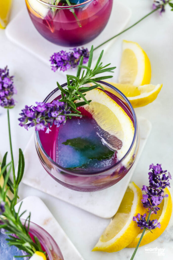 blueberries, lavender, and lemonade