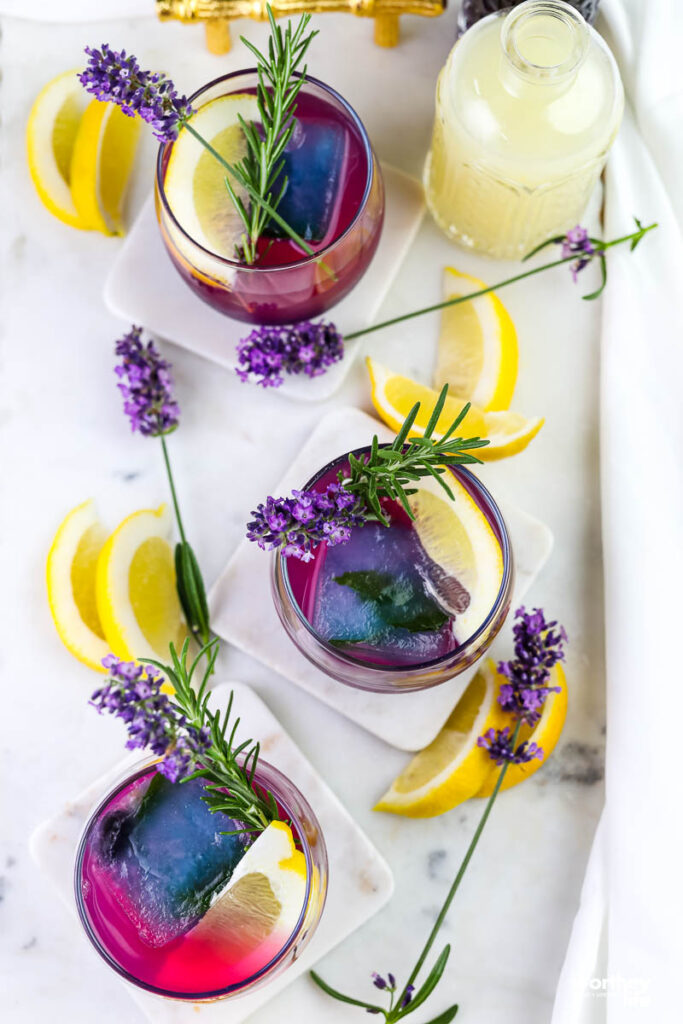 blueberries, lavender, and lemonade