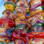 grilled veggies and chicken kabobs