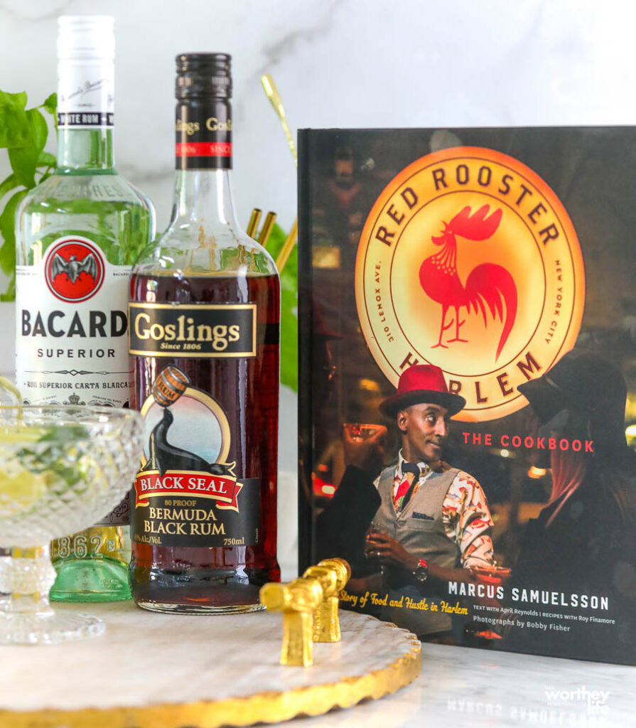 Cookbook and a few bottles of spirits