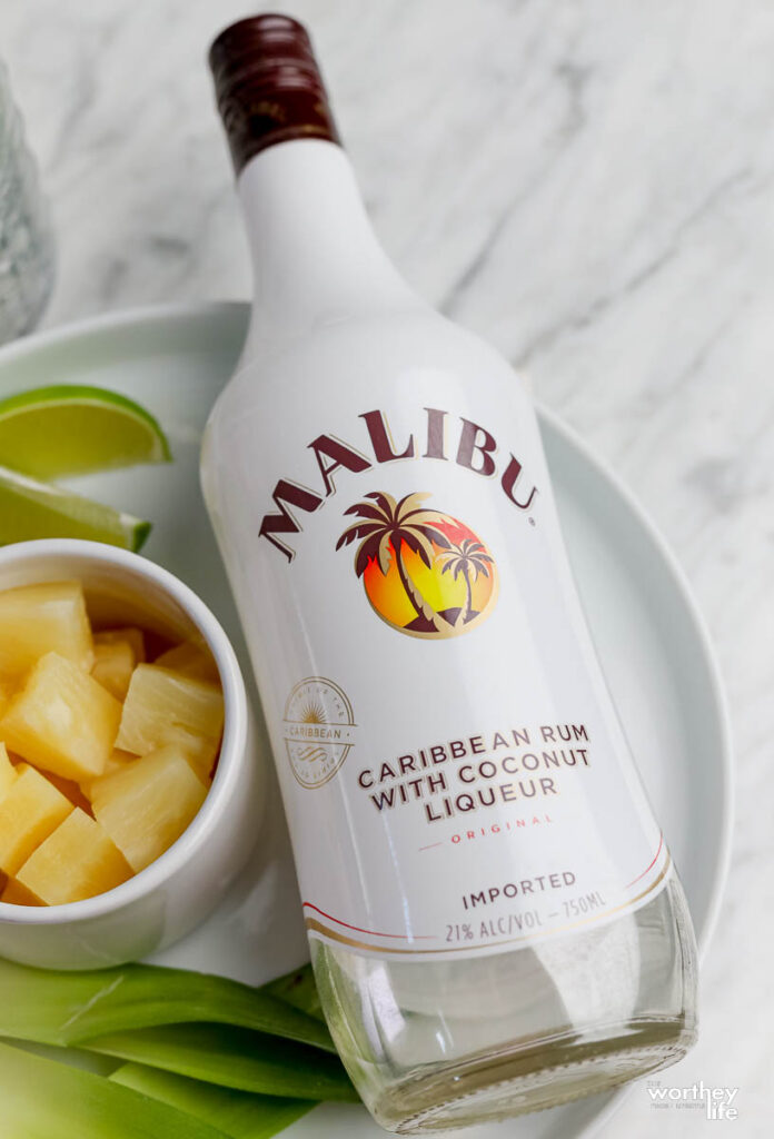 malibu rum in pina colada