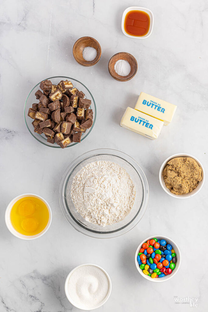 ingredients for cookie bars