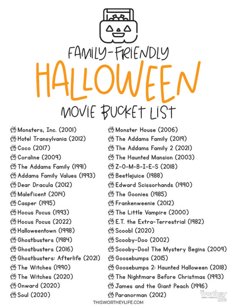 halloween movie bucket list