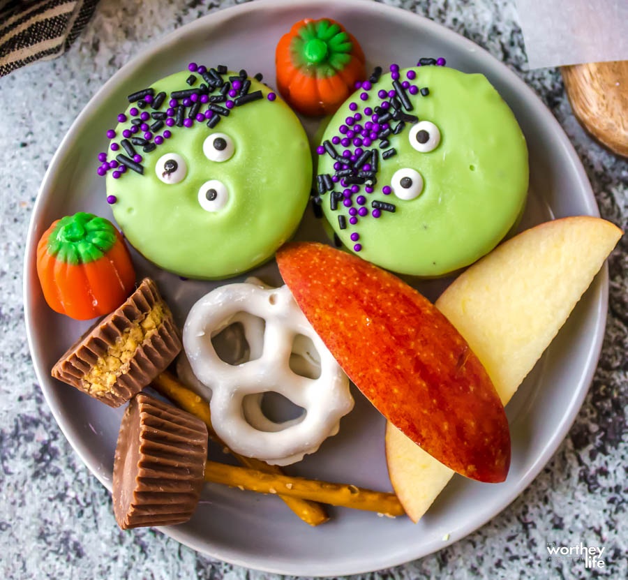 Halloween treats on a plate