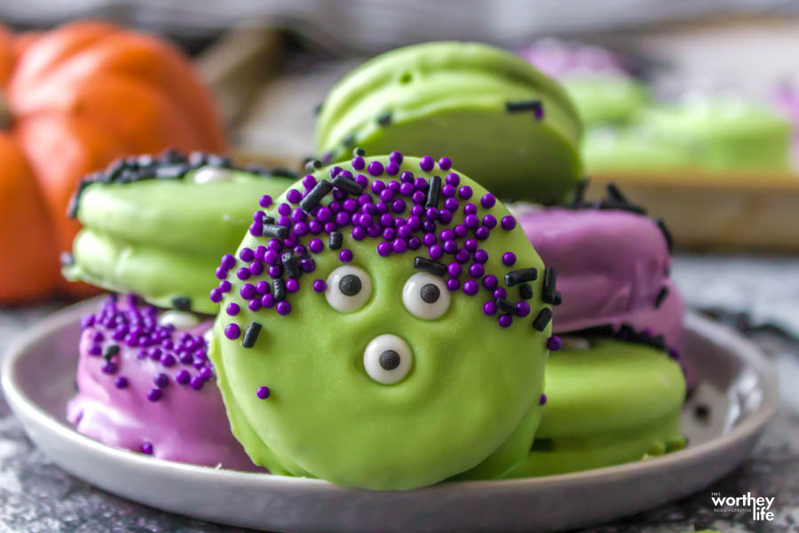 green and purple monster snacks