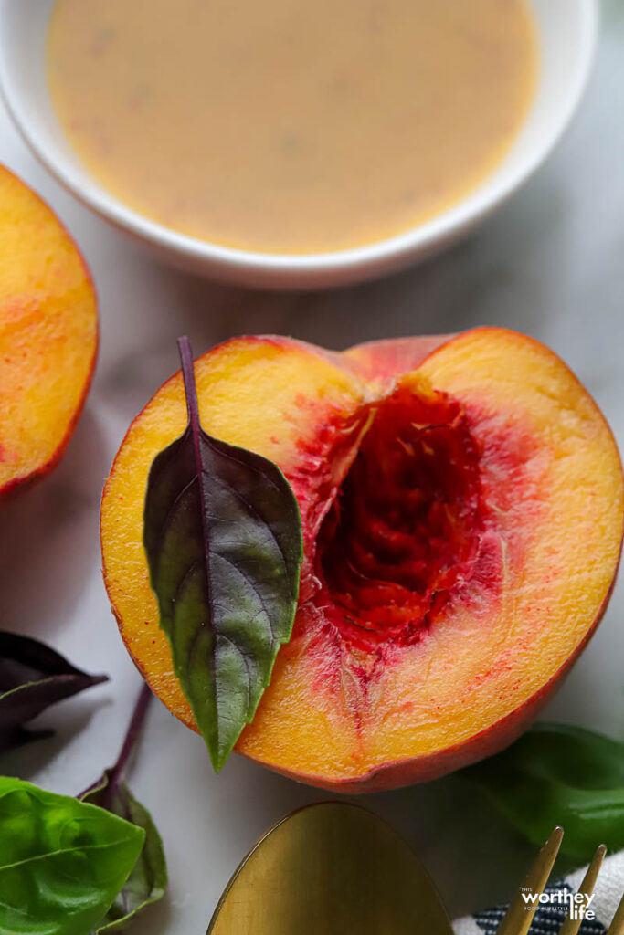 sweet peaches for making a salad