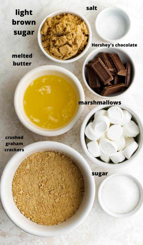 Ingredients For S'mores Cookie Cups 