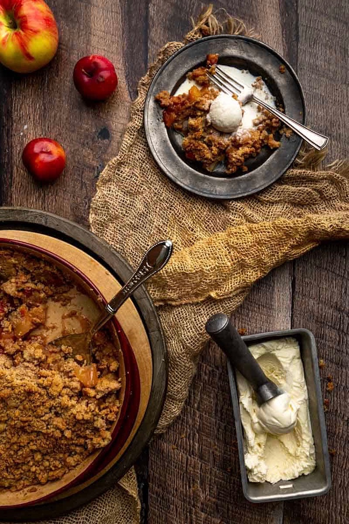 Plum and Apple Crumble