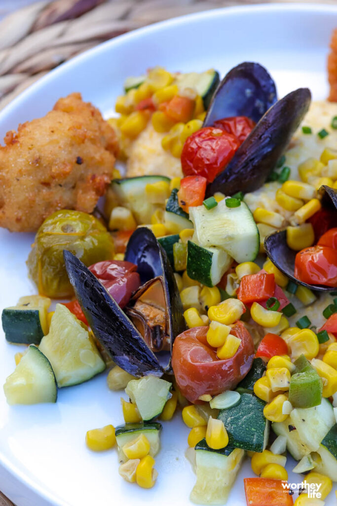 Garden Vegetables & Mussels