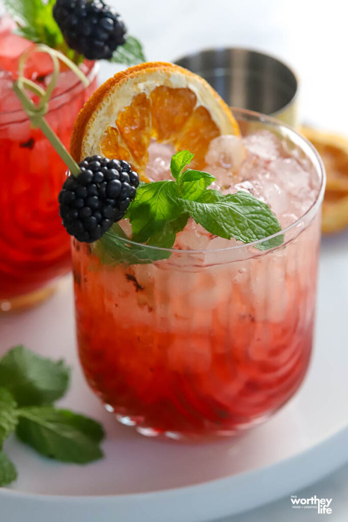 Blackberry Bourbon Smash Cocktail