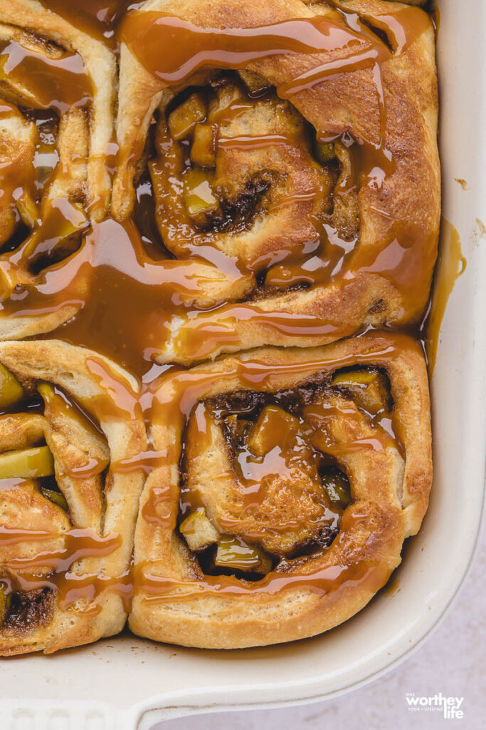 recipe for Caramel Apple Cinnamon Rolls