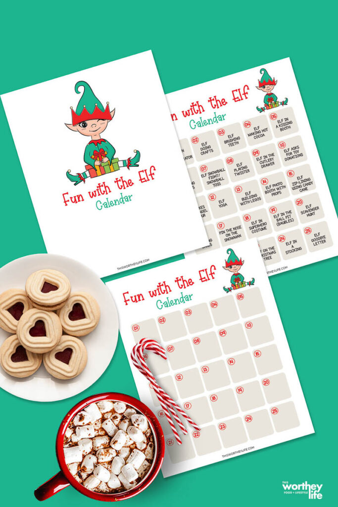 Elf on the Shelf Free Calendar