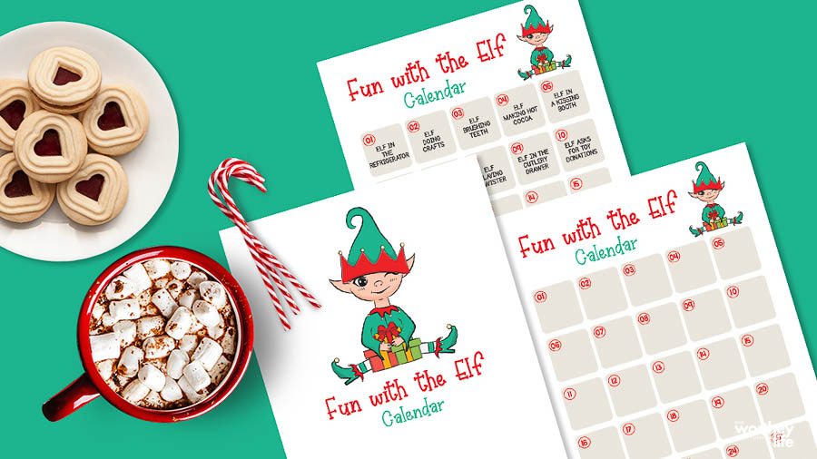 Elf on the Shelf Free Calendar