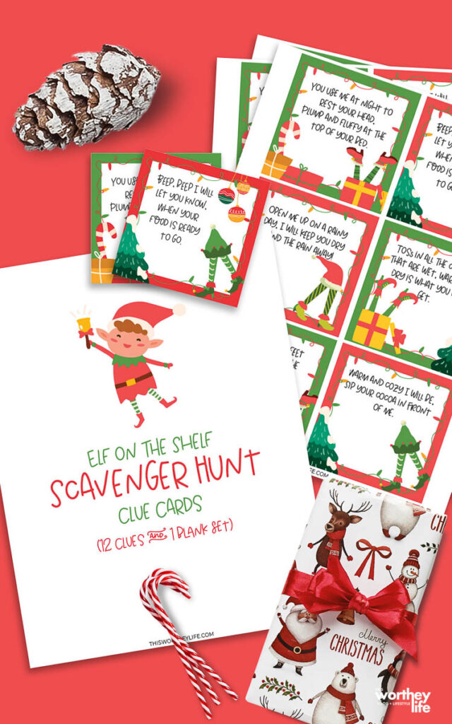 Elf on the Shelf Scavenger Hunt Free Printable