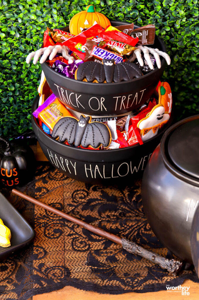 halloween tiered bowls
