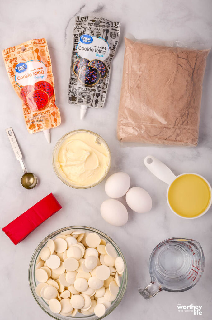 ingredients needed to make snowman cake pops