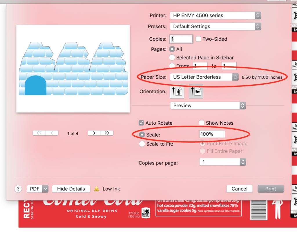 Settings for your printer