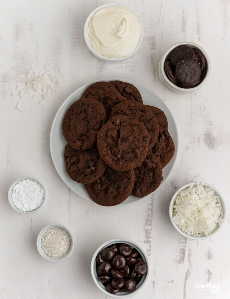 Ingredients for No bake Bear Paw Cookies