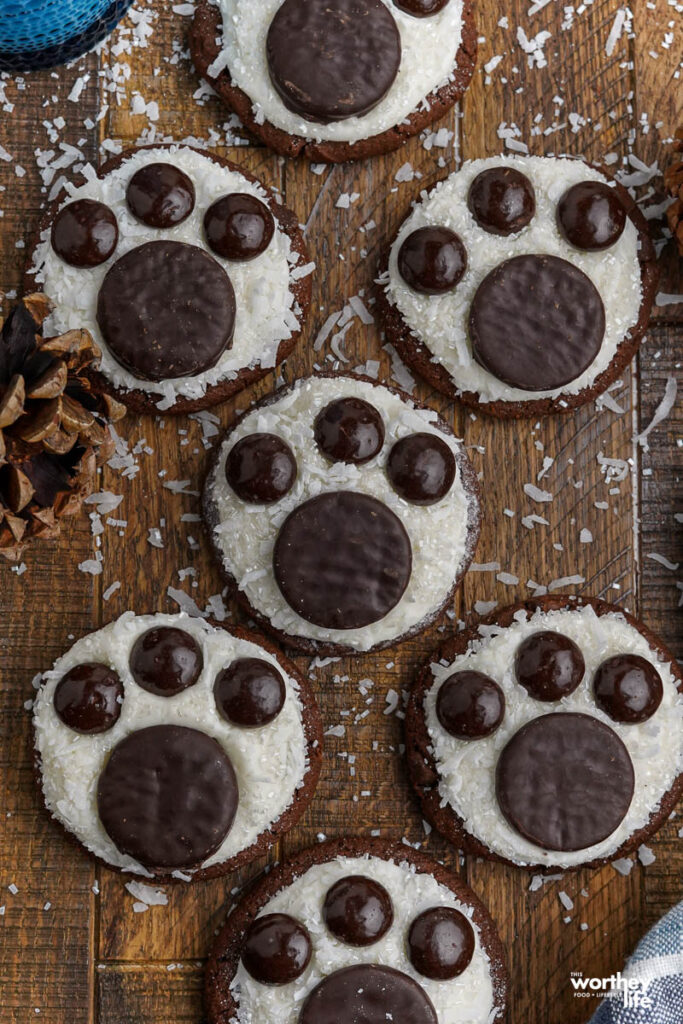 No Bake Polar Bear Paws Cookies