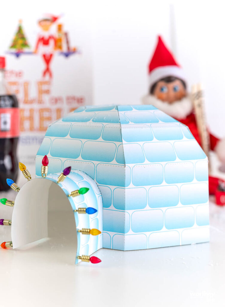 Making an Igloo with Christmas free printable