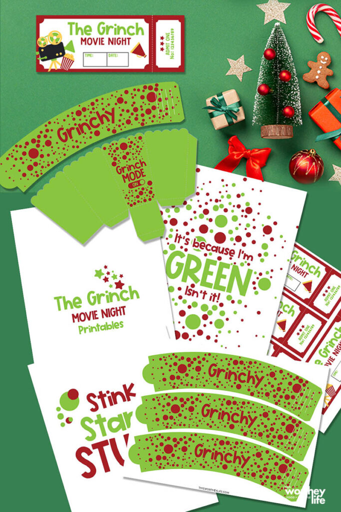 The Grinch Movie Night printables