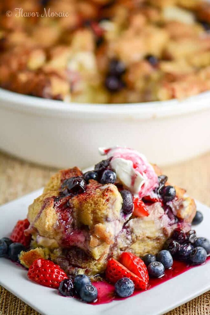 Blueberry Strawberry French Toast