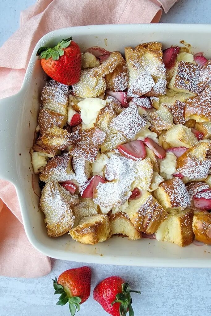 Strawberry Cream Cheese Toast Bake