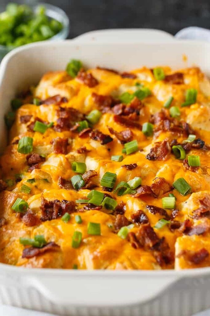 Bacon Egg Biscuit Casserole