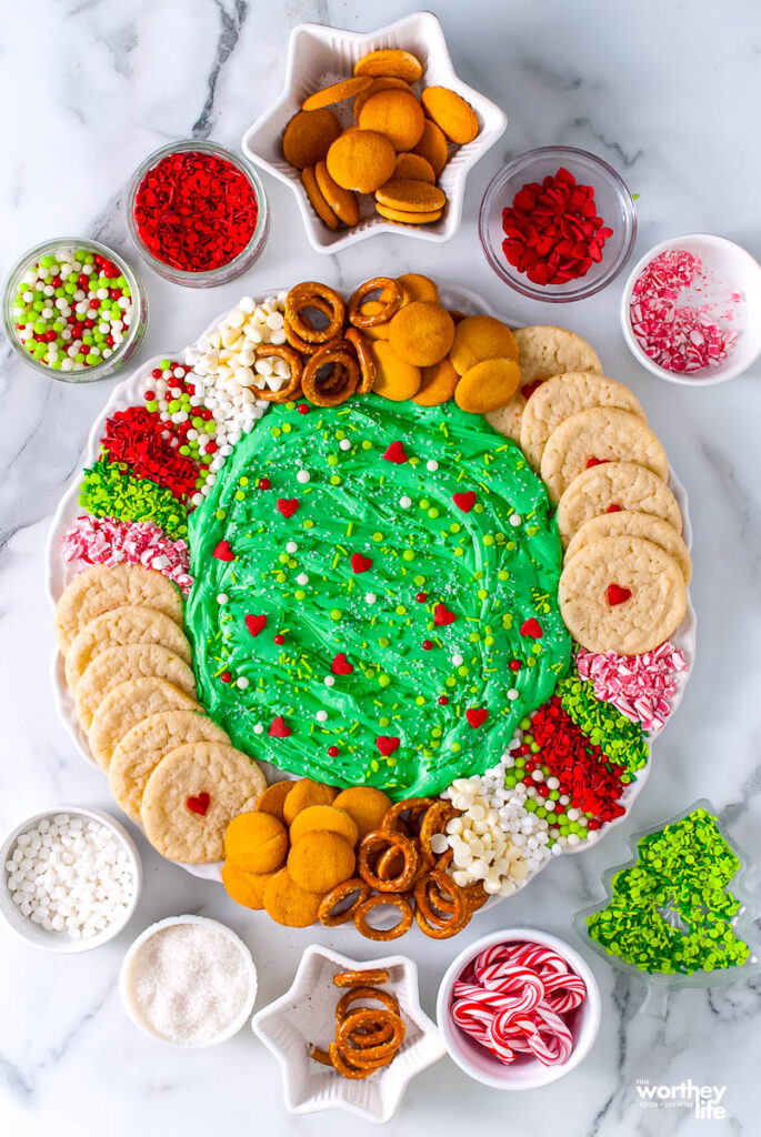 Christmas ingredients to put on your frosting board