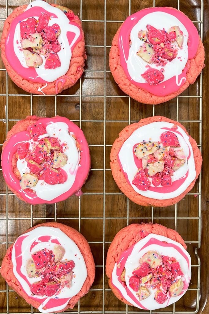 Pink Velvet Crumbls Cookies for Valentines Day