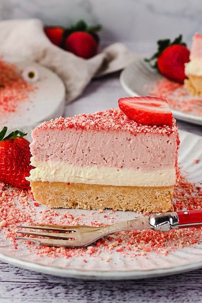 Strawberry Crunch Pink Dessert for Valentine's Day