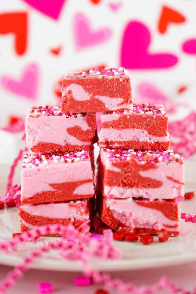 Strawberry Swirl Fudge