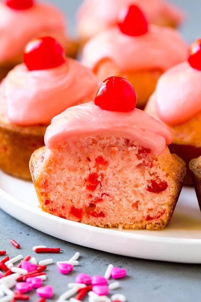 Glazed Cherry Muffins