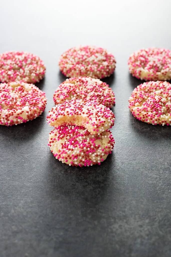 Valentines Sprinkle Cookies