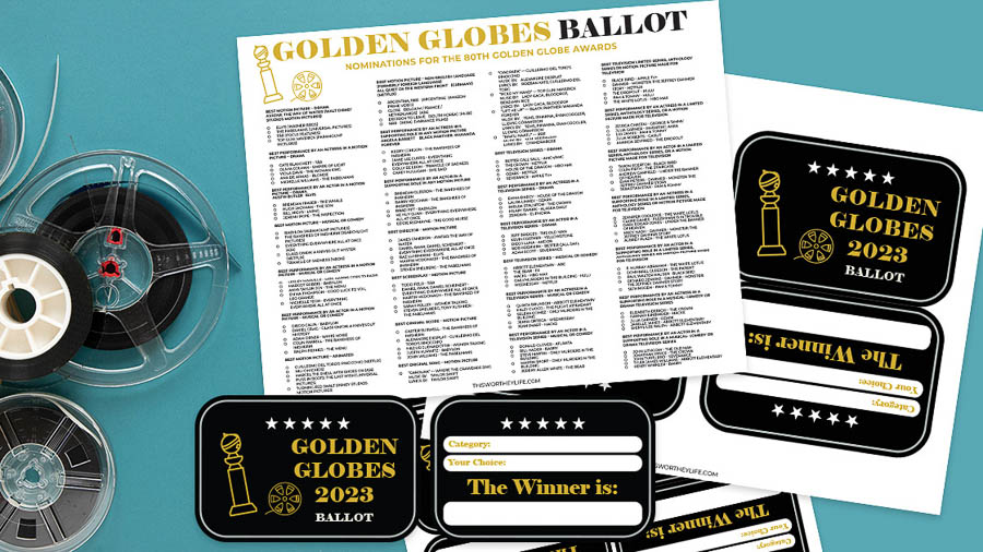 Golden Globes free printables